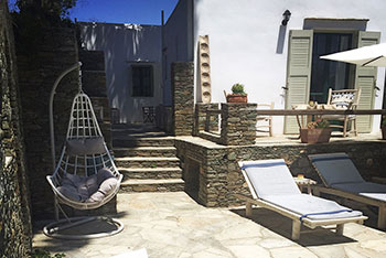 Exterior spaces of Andromeda in Sifnos